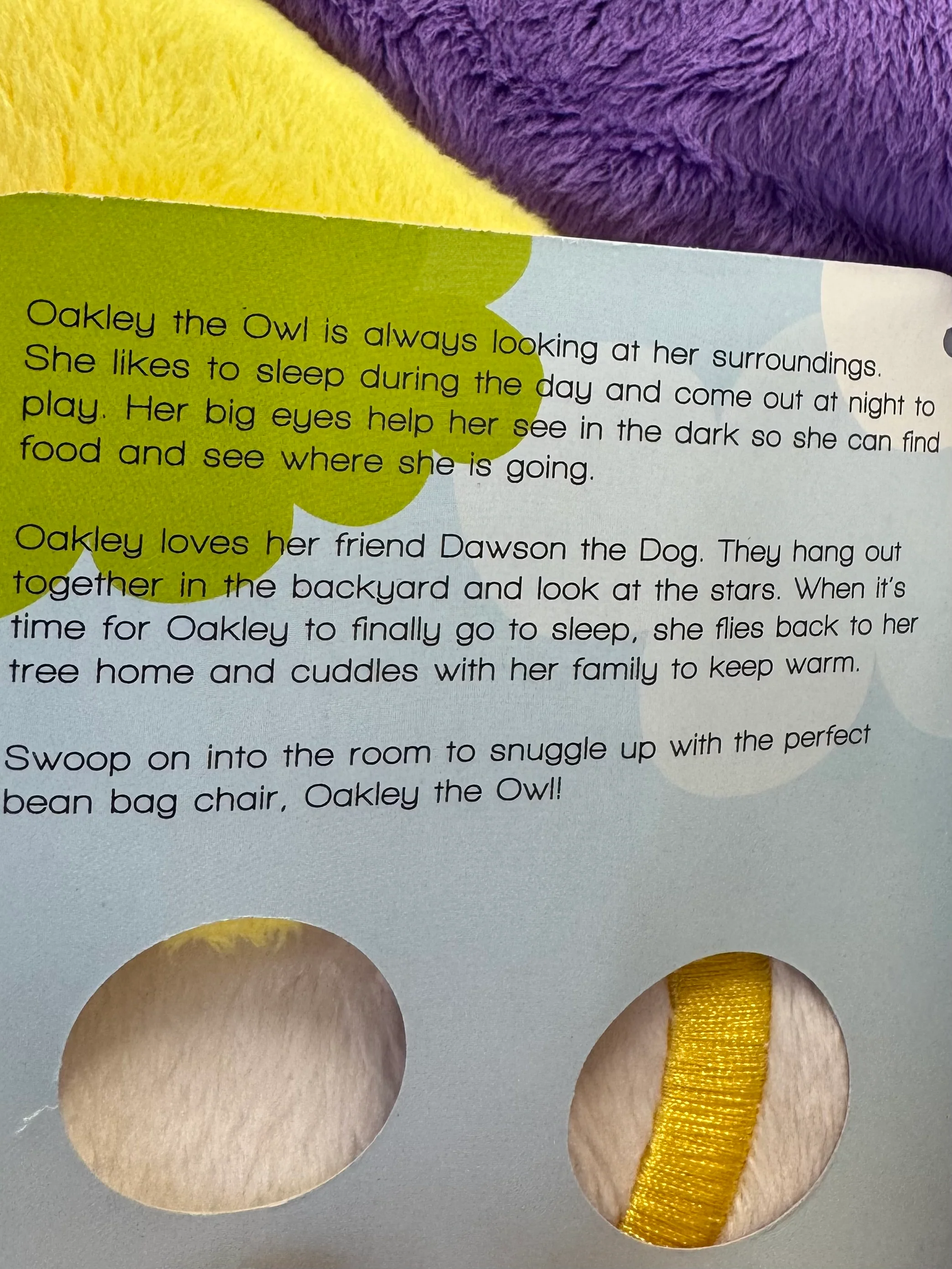 Big Joe Oakley the Owl Bagimal Bean Bag Chair - Image 3