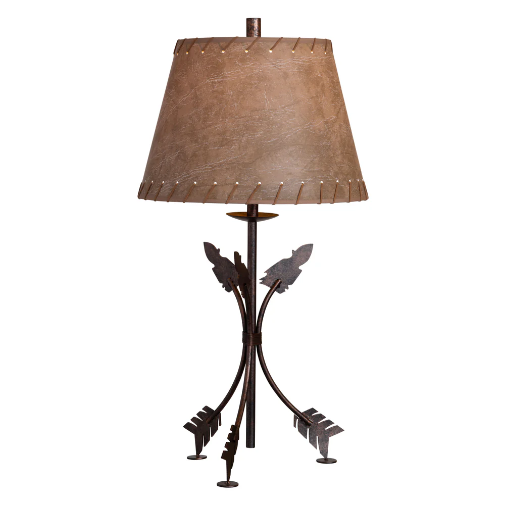 Crestview Bent Arrow Table Lamp w/Fabric Shade, Metal, 15"x15"x30"H-- Set of 2 - Image 3
