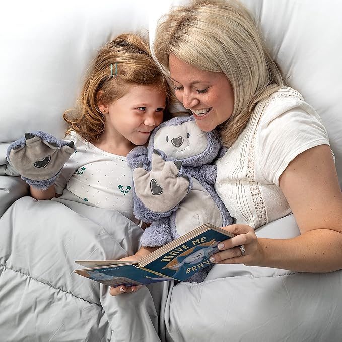 Demdaco Brave Me Brave You Hardboard Book 6"x6" & Monster Paw Mittens 6"x7" - Image 4