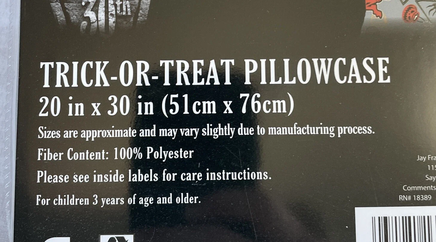 NBC Sally Jack Trick Treat Pillowcase 20x30” w/ Handles - Image 5