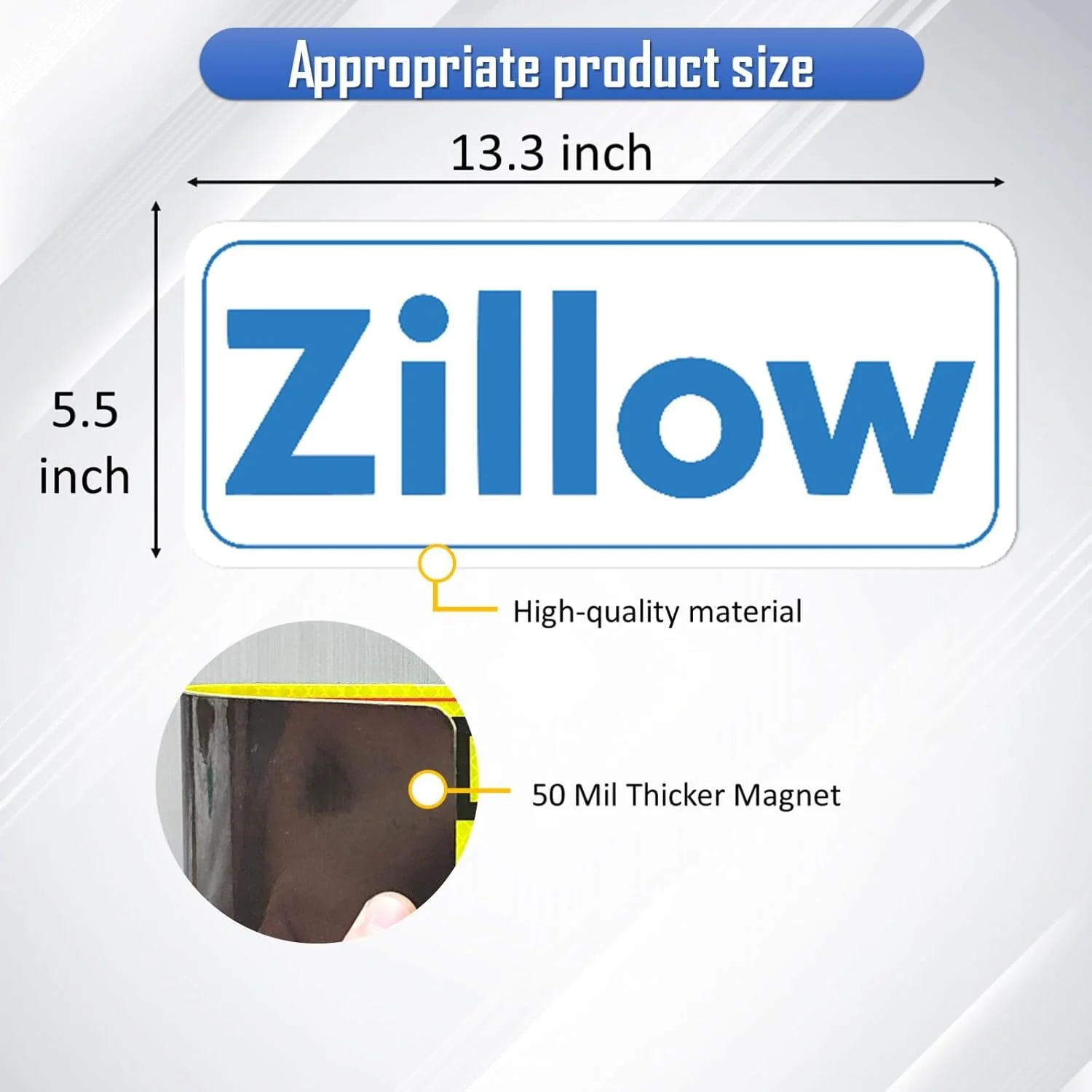 Real Estate Agent Car Magnet Signs,Broker Magnet Stickers for Cars (13.5"X5.5") 2Pack - Image 3