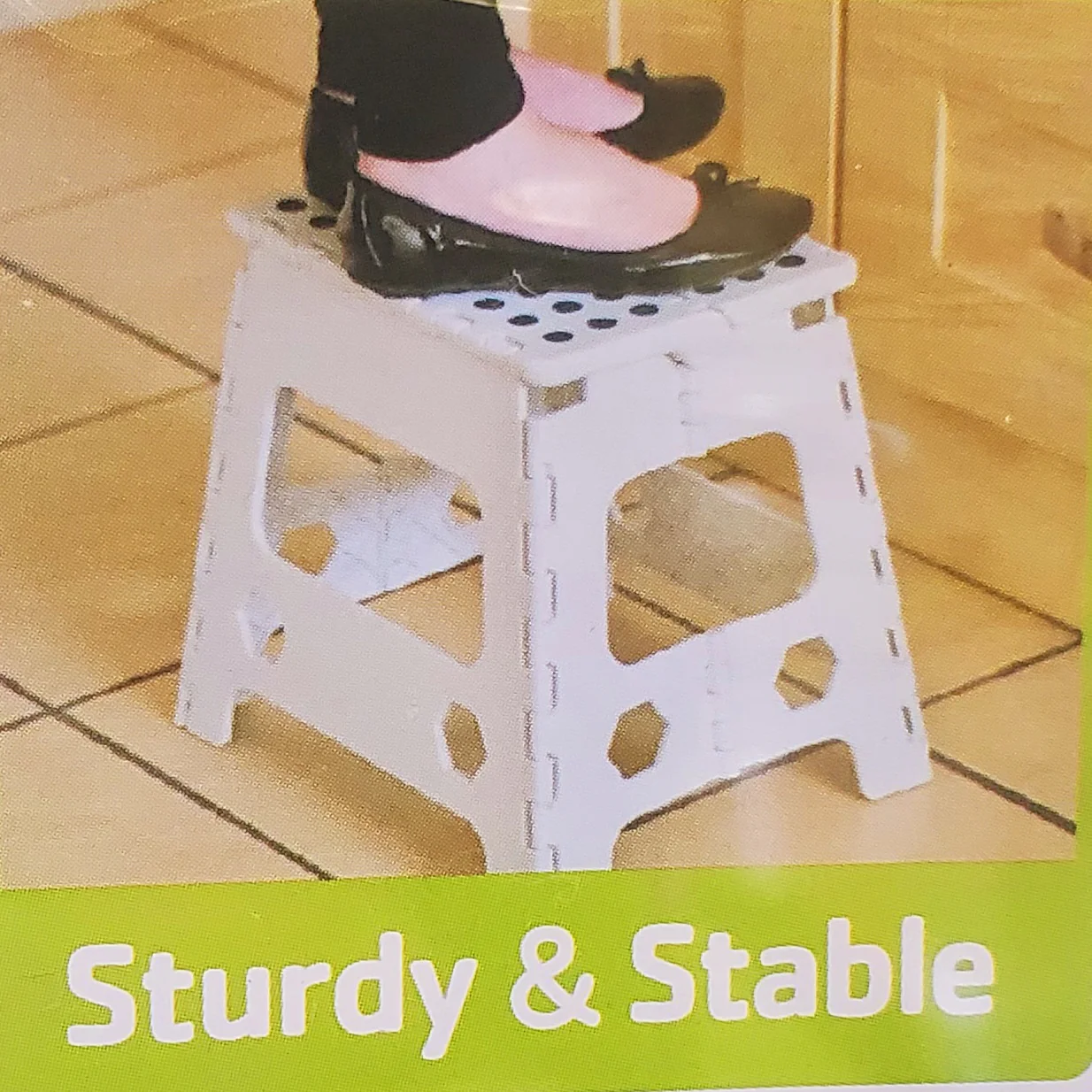 Small Handy Plastic Folding Step Stool Carry Handle Foldable-Multiple Colors to Choose From! - Image 5